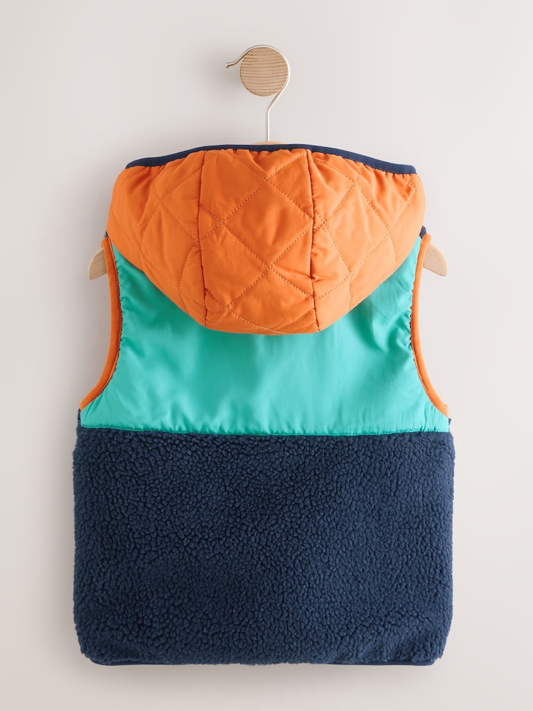 Multi Colourblock Borg Gilet (3mths-7yrs) - Image 2 of 4