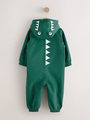 Green Crocodile Waterproof Fleece Lined Puddlesuit (3mths-7yrs) - Image 2 of 4