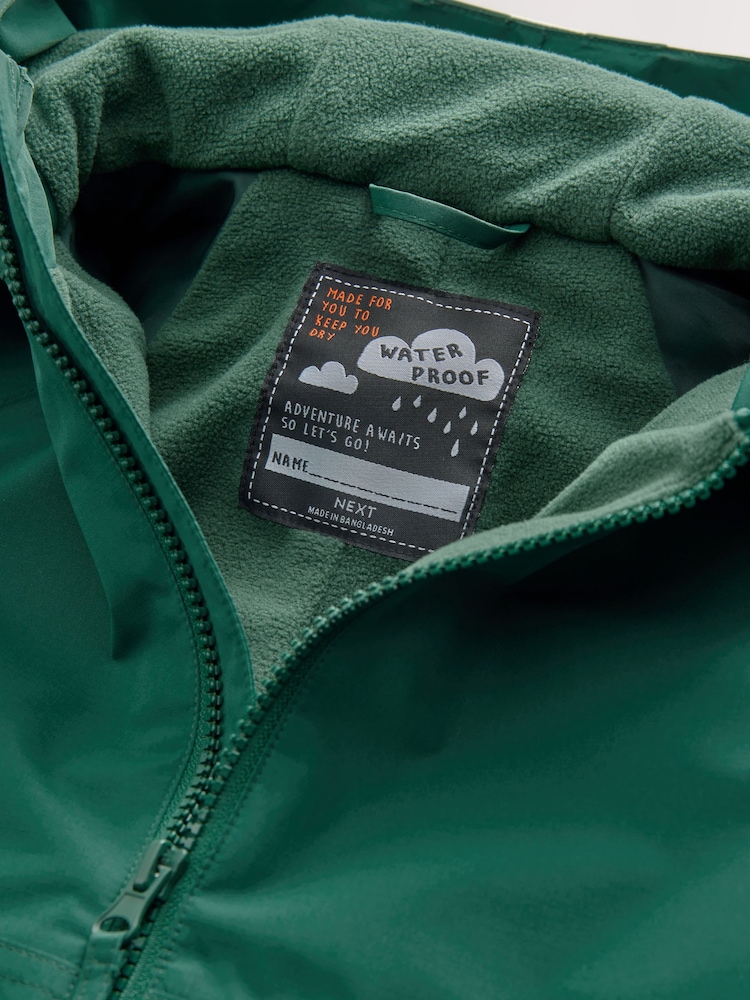 Green Crocodile Waterproof Fleece Lined Puddlesuit (3mths-7yrs) - Image 4 of 4