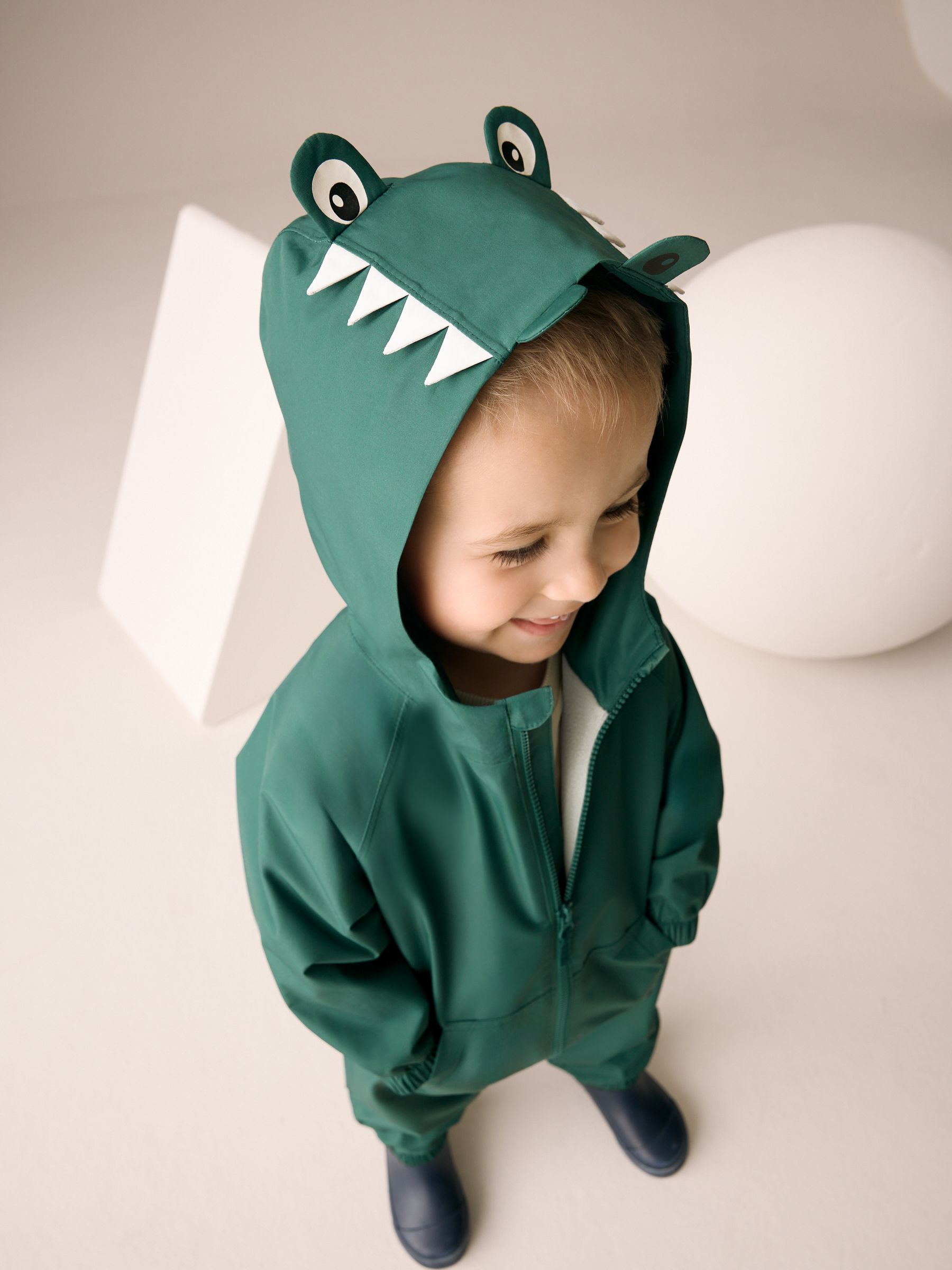 Buy Green Crocodile Waterproof Fleece Lined Puddlesuit (3mths-7yrs