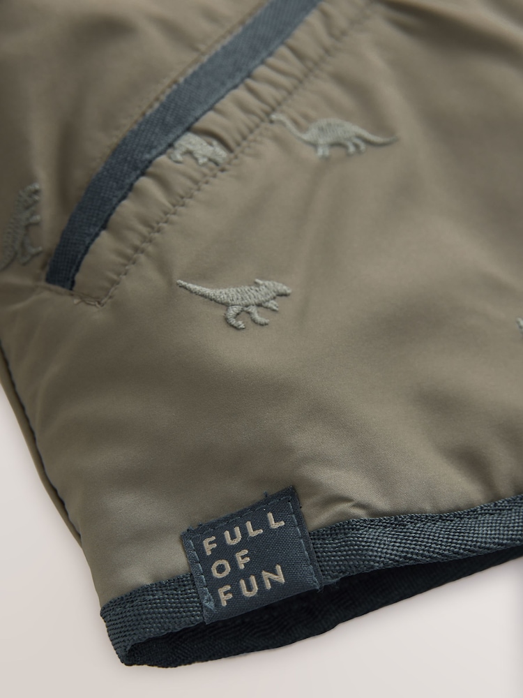 Khaki Green Dinosaur Embroidered Jacket (3mths-7yrs) - Image 10 of 10