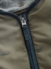 Khaki Green Dinosaur Embroidered Jacket (3mths-7yrs) - Image 9 of 10