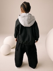 Black Hooded Bomber Jacket (3mths-7yrs) - Image 3 of 4
