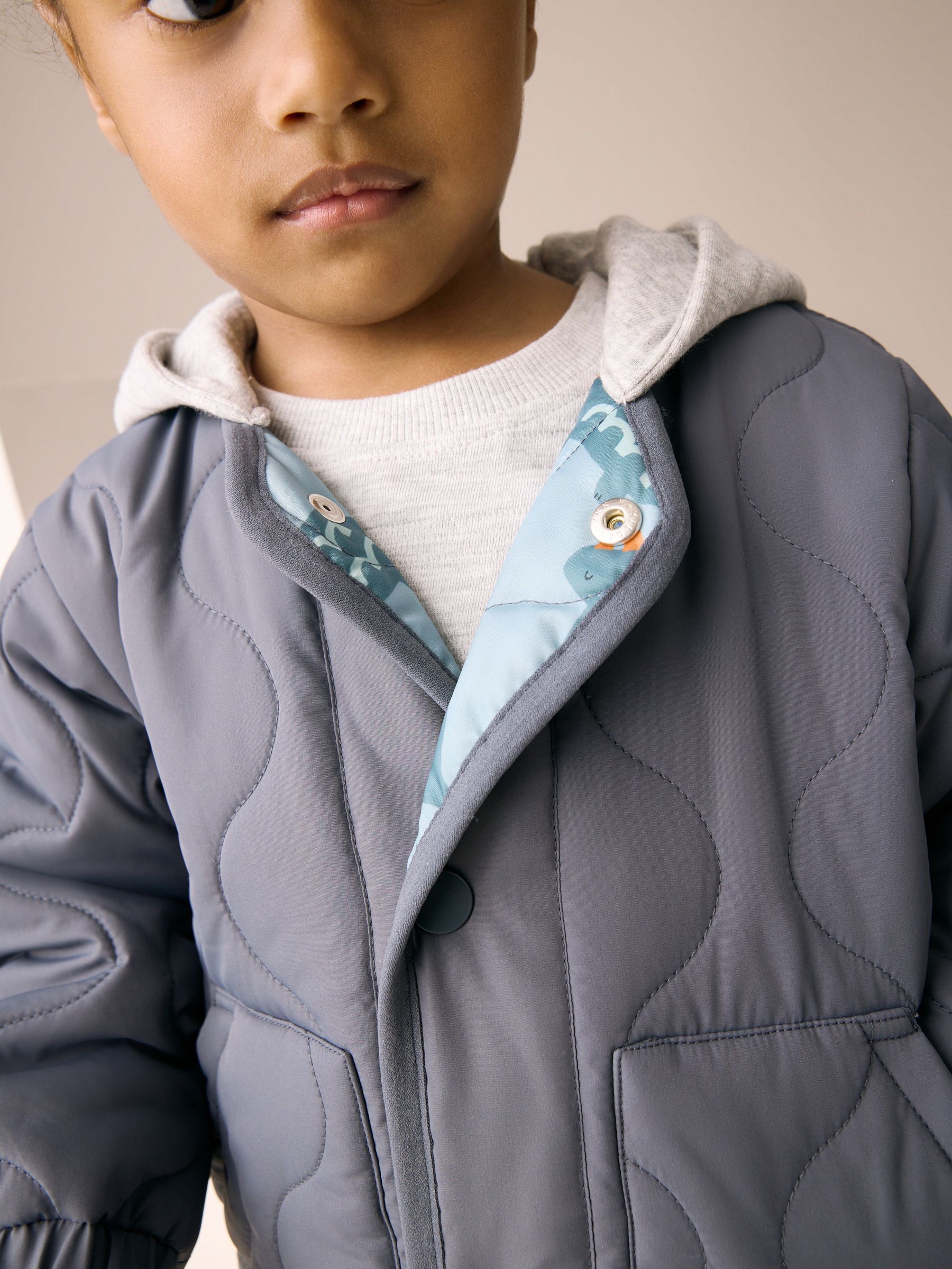 Buy Grey Quilted Jacket (3mths-7yrs) from Next USA