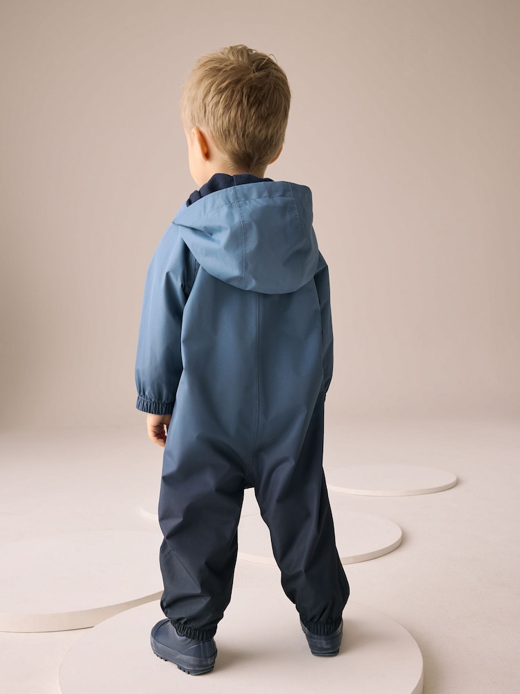 Azul teñido anudado - Traje impermeable con forro polar (3 meses - 7 años) - Imagen 2 de 7 Azul teñido anudado - Traje impermeable con forro polar (3 meses - 7 años) - Imagen 2 de 7