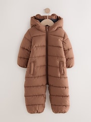 Brown Shower Resistant Snowsuit (3mths-7yrs) - Image 4 of 7
