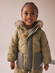 Khaki Green Shower Resistant Snowsuit (3mths-7yrs) - Image 2 of 4