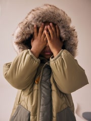 Khaki Green Shower Resistant Snowsuit (3mths-7yrs) - Image 3 of 4