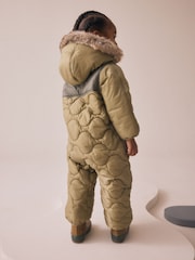 Khaki Green Shower Resistant Snowsuit (3mths-7yrs) - Image 4 of 4
