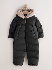 Black Waterproof Padded Snowsuit (3mths-7yrs) - Image 5 of 10