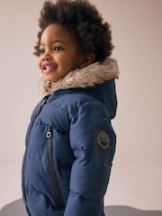 Navy Waterproof Padded Snowsuit (3mths-7yrs) - Image 3 of 8