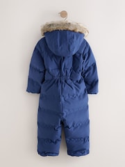 Navy Waterproof Padded Snowsuit (3mths-7yrs) - Image 6 of 8