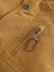 Ochre Yellow Waterproof Borg Lined Parka Coat (3mths-7yrs) - Image 8 of 12