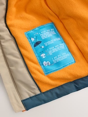 Navy/Turquoise Waterproof Warm Padded Coat (3mths-7yrs) - Image 10 of 11