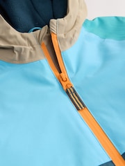 Navy/Turquoise Waterproof Warm Padded Coat (3mths-7yrs) - Image 7 of 11