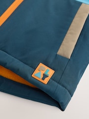 Navy/Turquoise Waterproof Warm Padded Coat (3mths-7yrs) - Image 8 of 11