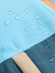 Navy/Turquoise Waterproof Warm Padded Coat (3mths-7yrs) - Image 9 of 11
