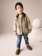 Neutral Hooded Cord Collar Coat (3mths-7yrs) - Image 2 of 9