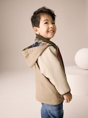 Neutral Hooded Cord Collar Coat (3mths-7yrs) - Image 3 of 9