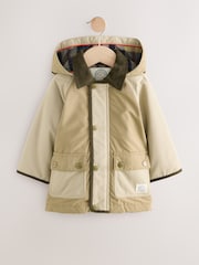 Neutral Hooded Cord Collar Coat (3mths-7yrs) - Image 5 of 9