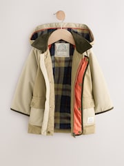 Neutral Hooded Cord Collar Coat (3mths-7yrs) - Image 6 of 9