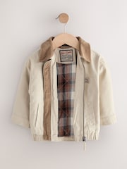 Creme - Canvas-Bomberjacke mit Cordkragen (3Monate–7Jahre) - Bild 6 von 9