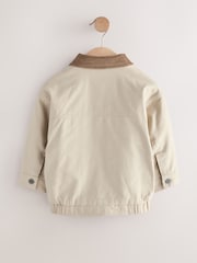 Creme - Canvas-Bomberjacke mit Cordkragen (3Monate–7Jahre) - Bild 7 von 9