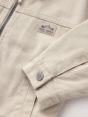 Creme - Canvas-Bomberjacke mit Cordkragen (3Monate–7Jahre) - Bild 9 von 9