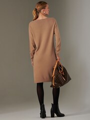 Jolie Moi Brown Knit Loose Fit Jumper - Image 2 of 6