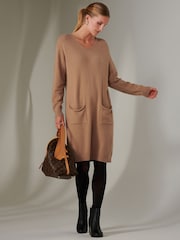 Jolie Moi Brown Knit Loose Fit Jumper - Image 5 of 6