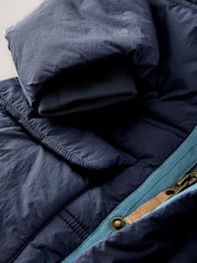 Navy Borg Lined Padded Coat (3mths-7yrs) - Image 10 of 11