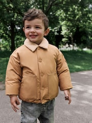 لون محايد - Borg Collared Coach Jacket (3mths-7yrs) - صورة 1 من 13