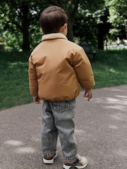 لون محايد - Borg Collared Coach Jacket (3mths-7yrs) - صورة 2 من 13