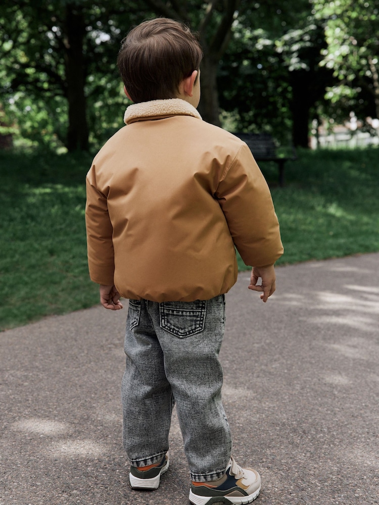 لون محايد - Borg Collared Coach Jacket (3mths-7yrs) - صورة 2 من 13