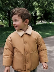 لون محايد - Borg Collared Coach Jacket (3mths-7yrs) - صورة 3 من 13