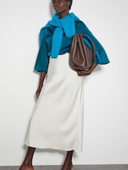 Monsoon Blue Ingrid Bell Sleeve Satin Top - Image 5 of 5