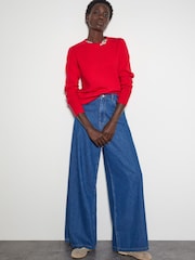 Monsoon Red Eva Embellished Neck Jumper - Image 2 of 4
