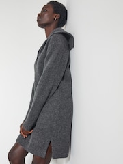 Monsoon Grey Nora Collared Mini Jumper Dress - Image 4 of 5