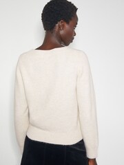 Monsoon Natural Mal Glitter Bow Jumper - Image 2 of 3