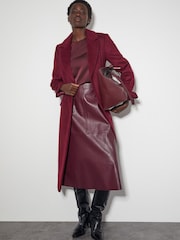 Monsoon Red Ingrid Bell Sleeve Satin Top - Image 4 of 4