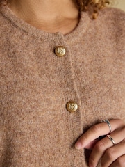 Joules Holly Camel Button Through Knitted Vest - Image 6 of 7