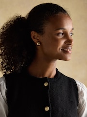 Joules Holly Black Button Through Knitted Vest - Image 3 of 8