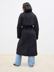 Black Shower Resistant Trench Coat - Image 3 of 8