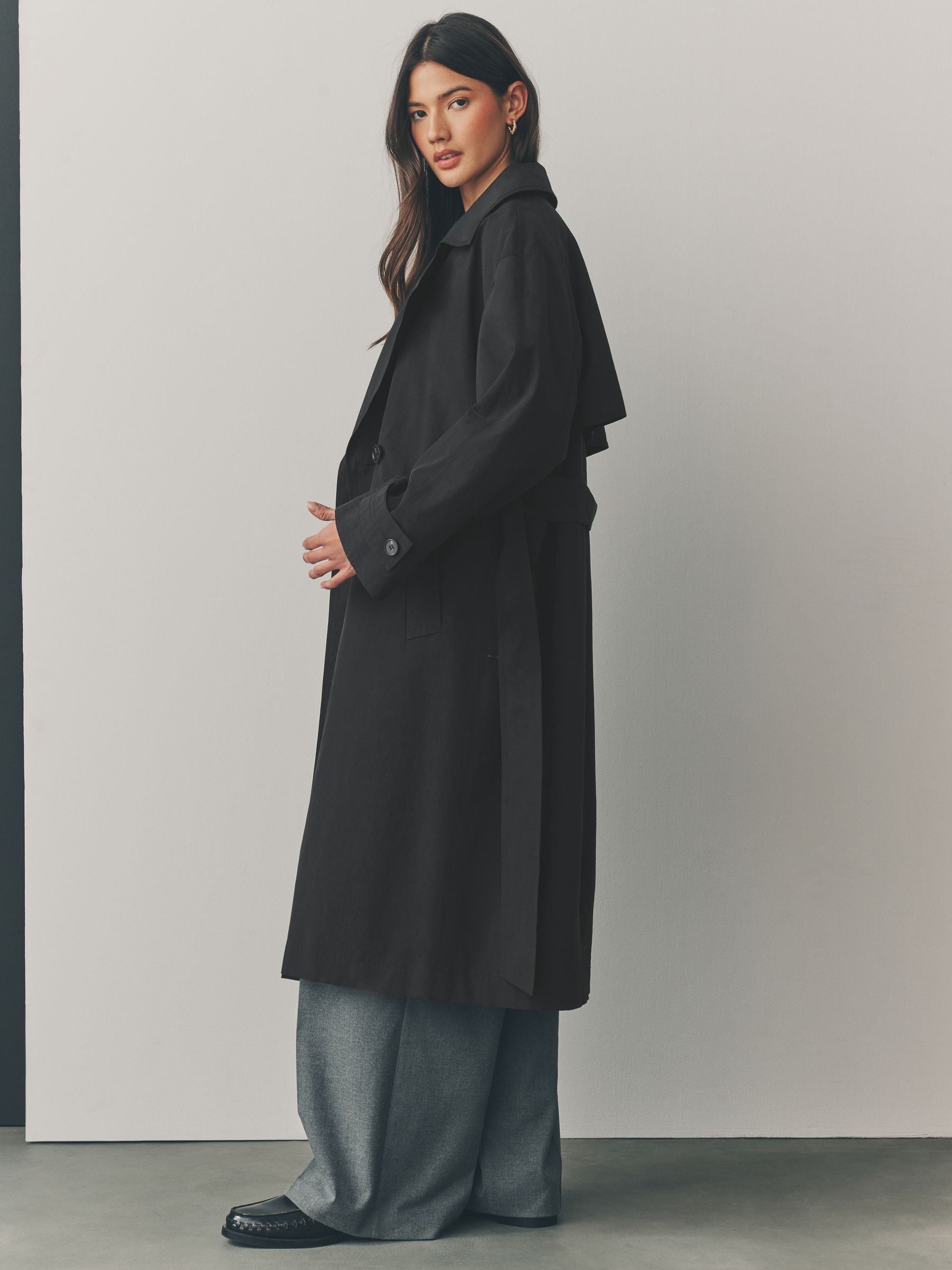 Buy Black Shower Resistant Trench Coat from the Next UK online shop