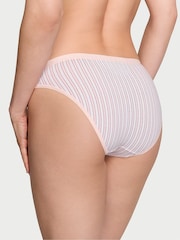 Victoria's Secret Purest Pink Stripe Bikini Knickers - Image 2 of 3