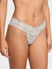 Victoria's Secret Palest Blue Floral Thong Knickers - Image 1 of 3