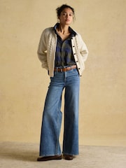 Joules Rafferty Cream Cable Knit Cardigan - Image 6 of 9