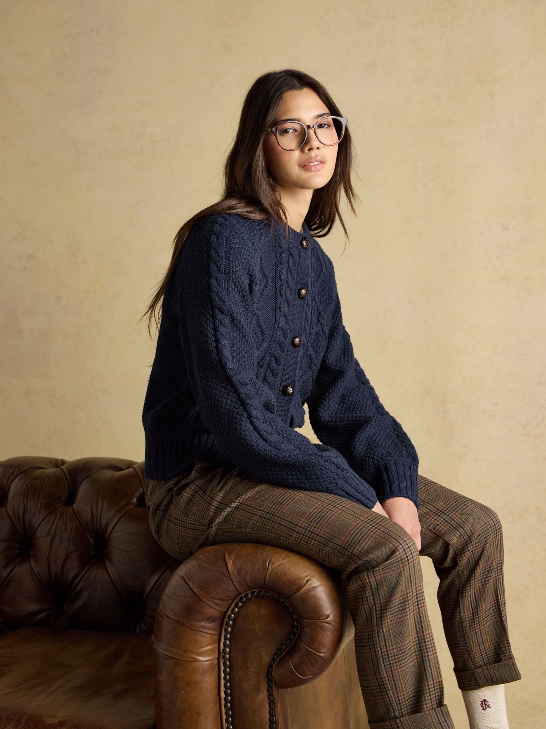 Buy Joules Rafferty Navy Cable Knit Cardigan from Next South Africa