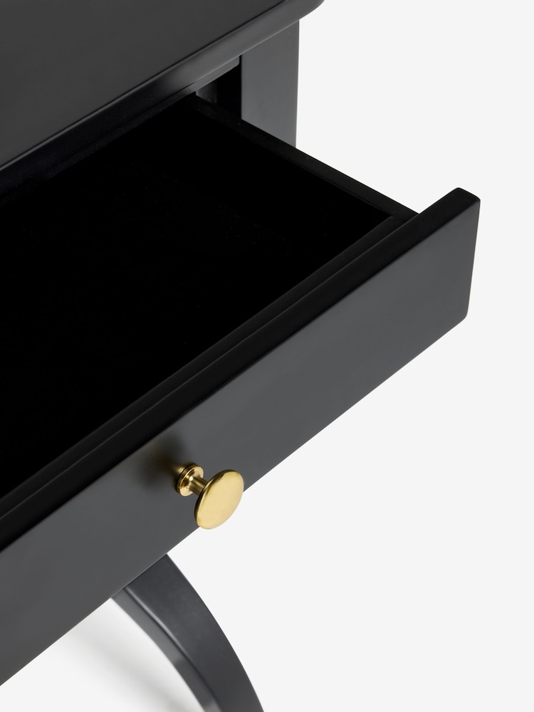Nina Campbell Black Allegro Bedside Table - Image 7 of 7 Nina Campbell Black Allegro Bedside Table - Image 7 of 7