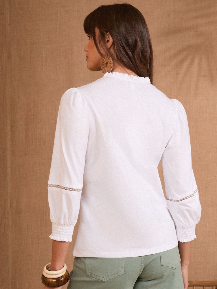 Love & Roses 100% Cotton 3/4 Sleeve Jersey Top - Imagen 4 de 4